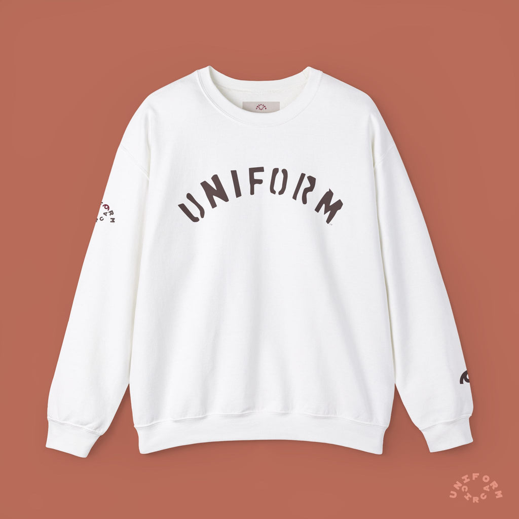 ARC UNIFORM CREWNECK SWEATSHIRT | PRINTED MOCHA