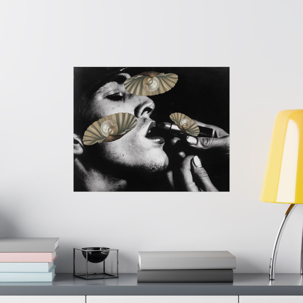 Diet Noir, Pearls. No. 5 | Printed Matte Poster. 2026. Matte Poster | Black & White Portrait Art