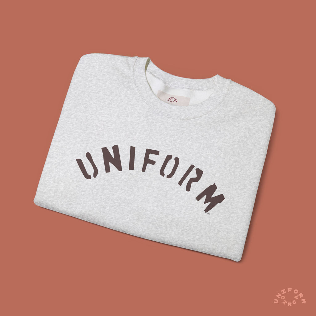 ARC UNIFORM CREWNECK SWEATSHIRT | PRINTED MOCHA