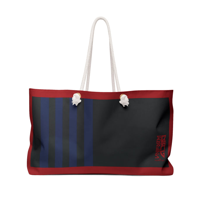 EDGE RACER MAX BAG | BLACK/NAVY/RED | Stylish Travel Tote, Gym Bag, Beach Bag, Personalized Gift, Spacious Weekend Accessories