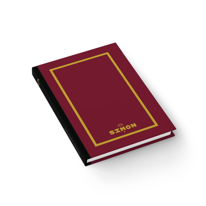 SIMON | JOURNAL & NOTEBOOK | Hardcover Blank Pages 5"x7" | Uniform Red & Gold
