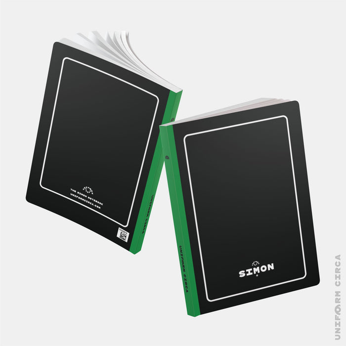 SIMON (SOFT COVER) NOTE & SKETCH JOURNAL | Black/White/Putting Green