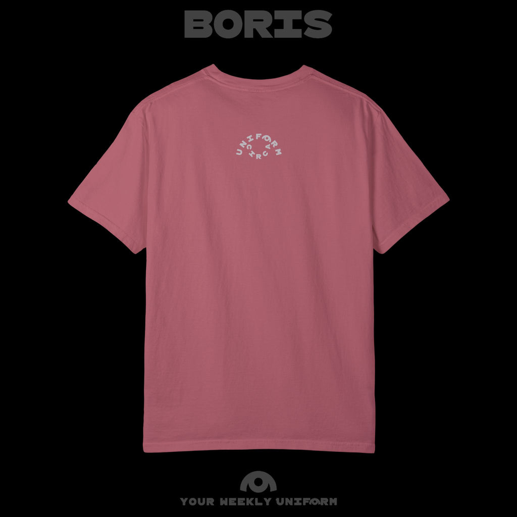 BORIS SATURDAY | CREWNECK T-SHIRT | PRINTED BLACK