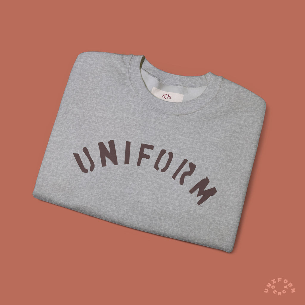 ARC UNIFORM CREWNECK SWEATSHIRT | PRINTED MOCHA