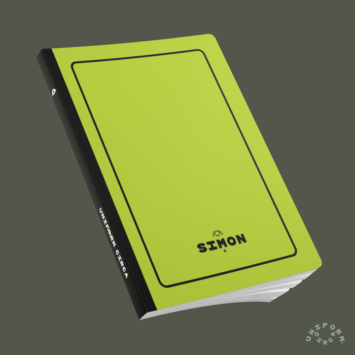 SIMON (SOFT COVER) NOTE & SKETCH JOURNAL | Acid Green/Black