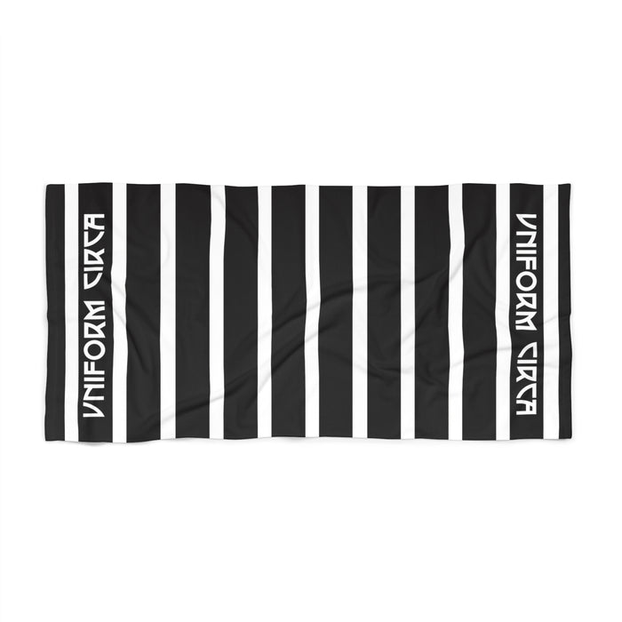 BEACHCOMBER | Black & White | Doom Vibe Beach Towel