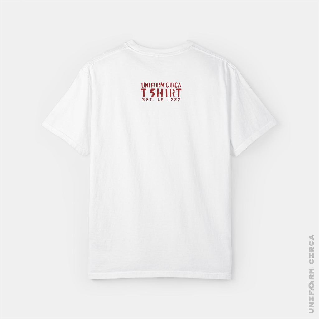 SOLO SHIELD - Crewneck T-Shirt | 100% Cotton | Designed & Printed in California _ UNIFORM CIRCA CLASS _ Red