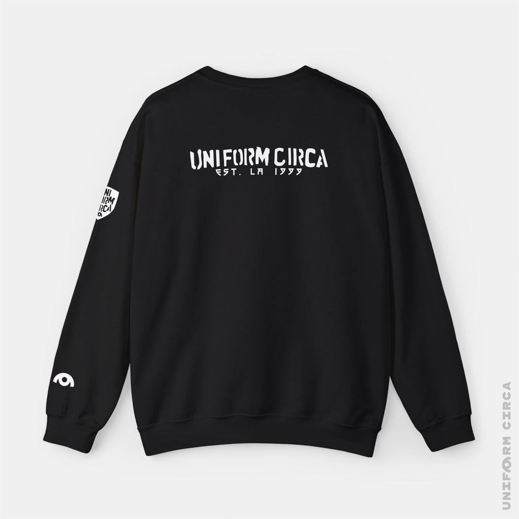 ARC UNIFORM STANDARD | Crewneck Sweatshirt | 100% Cotton | Designed & Printed in California | Printed White