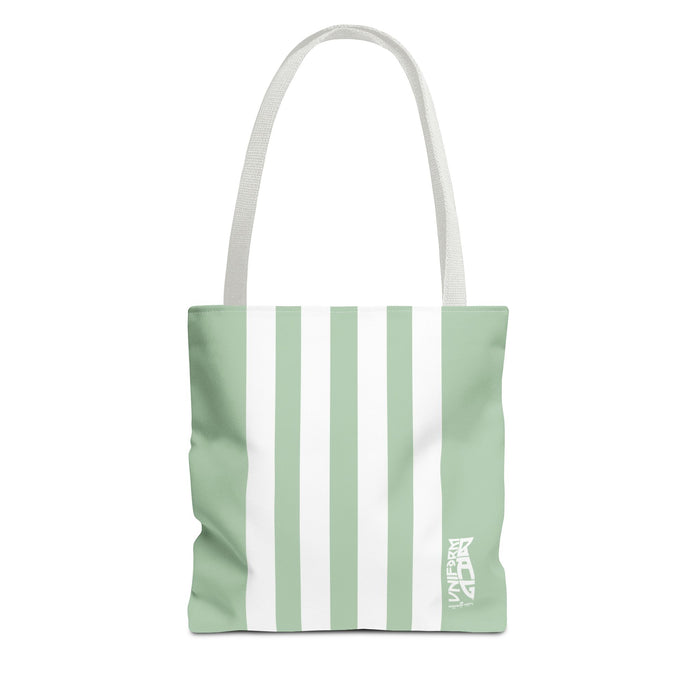 RACER JR. BAG | CUCUMBER/WHITE | Stylish Minimalist Tote Bag, Eco-Friendly Shopping Bag, Chic Carryall, Reusable Tote, Fashionable Beach Bag, Trendy Everyday Essentials