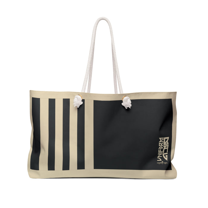 EDGE RACER MAX BAG | BLACK & TAN | Stylish Travel Tote, Gym Bag, Beach Bag, Personalized Gift, Spacious Weekend Accessories