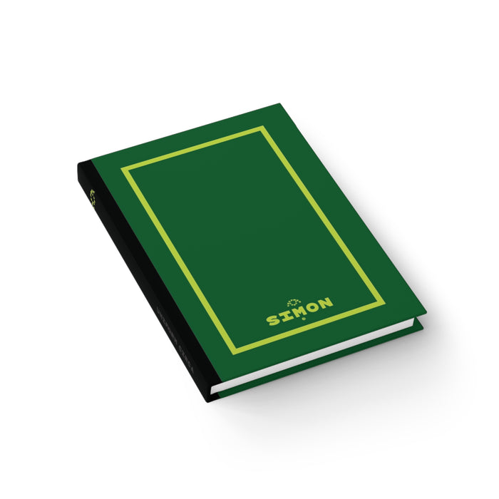 SIMON | JOURNAL & NOTEBOOK | Hardcover Blank Pages 5"x7" | Kelley & Acid Green
