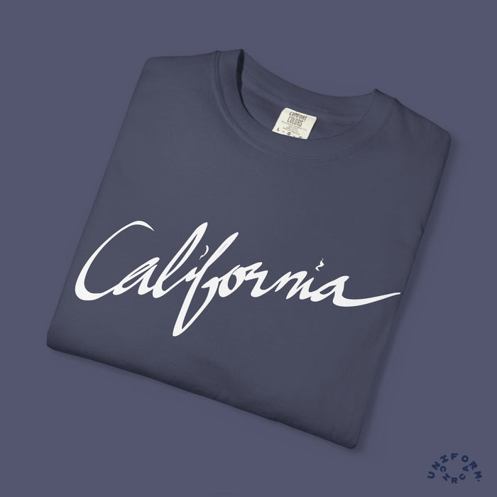 CALIFORNIA SCRIPT CREWNECK T-SHIRT | Printed