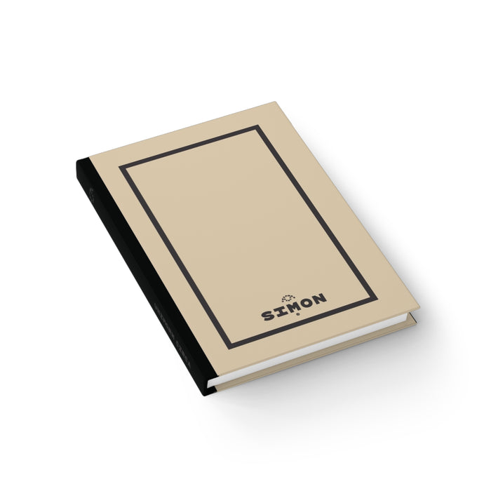 SIMON | JOURNAL & NOTEBOOK | Hardcover Blank Pages 5"x7" | Heavy Cream & Charcoal