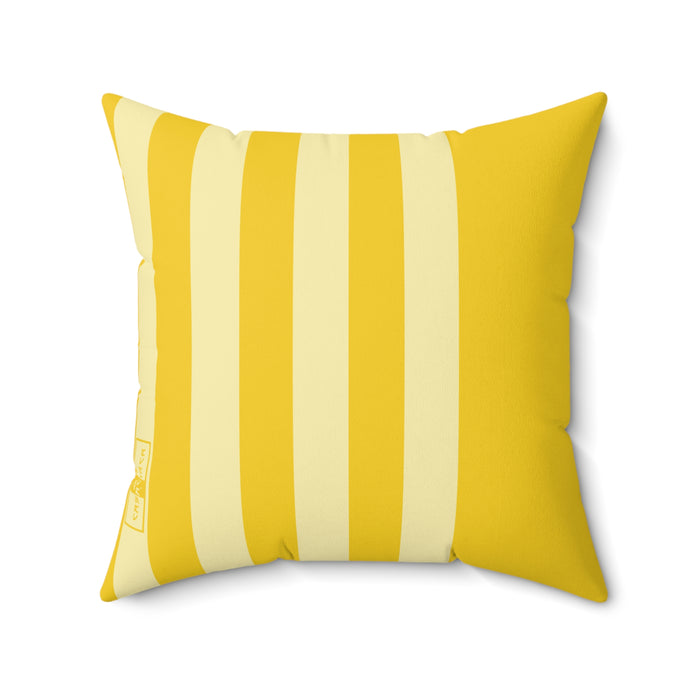 CASACIRCA | SIDECAR PILLOW | SUNBURST/LEMON | Stylish Faux Suede Pillow - Home Decor, Cozy Living Room, Gift Idea, Nautical Theme, Interior Design Accents
