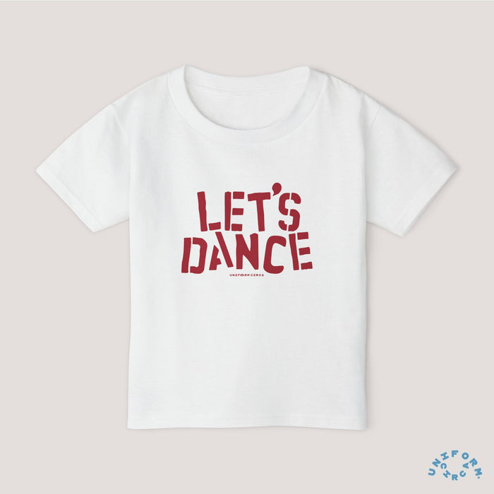 Let's Dance Toddler T-Shirt - Fun Cotton Tee for Kids (Printed Red)