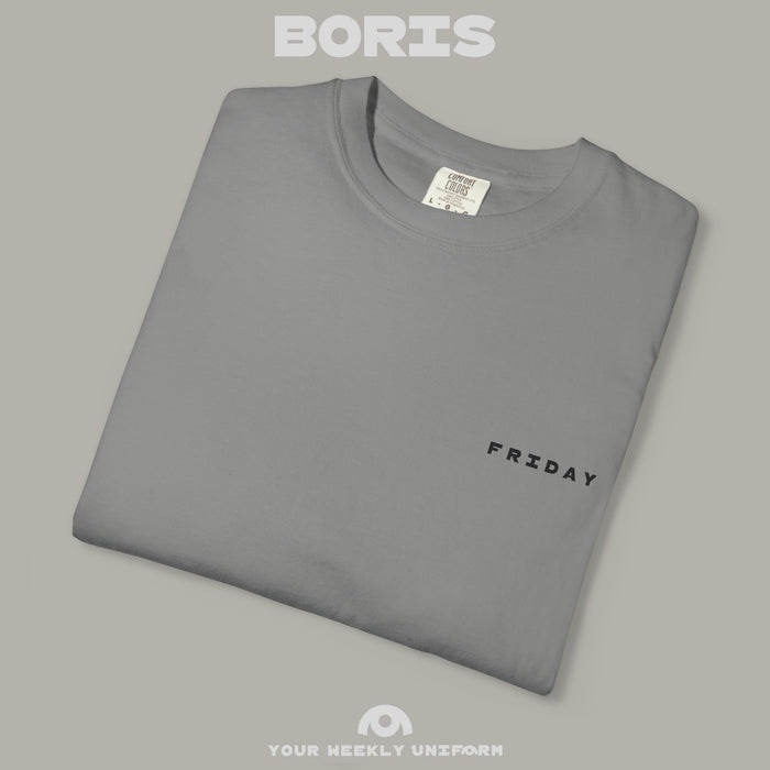 BORIS FRIDAY | CREWNECK T-SHIRT | PRINTED BLACK