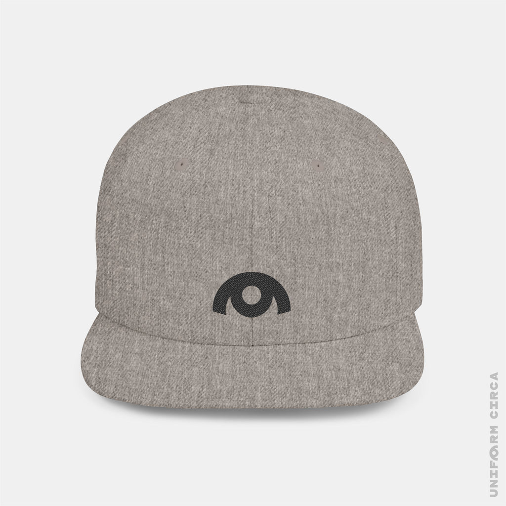 OYSTER LOGO HAT | Black Embroidery | Flat Bill Snap Back