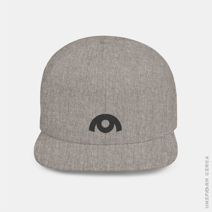 OYSTER LOGO HAT | Black Embroidery | Flat Bill Snap Back
