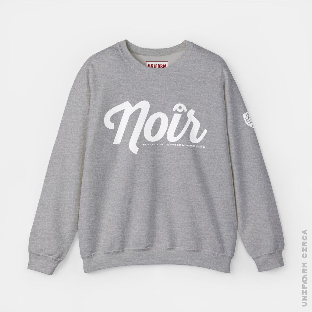 NOIR MARK 1 | Crewneck Sweatshirt | 100% Cotton | Designed & Printed in California | Printed White
