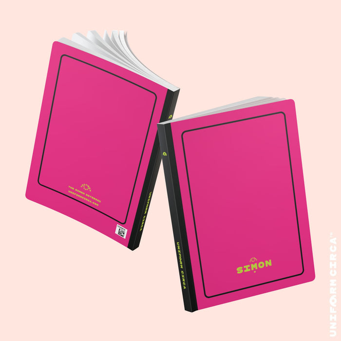 SIMON (LINED) NOTE & SKETCH JOURNAL | Hot Pink/Acid Green/Black