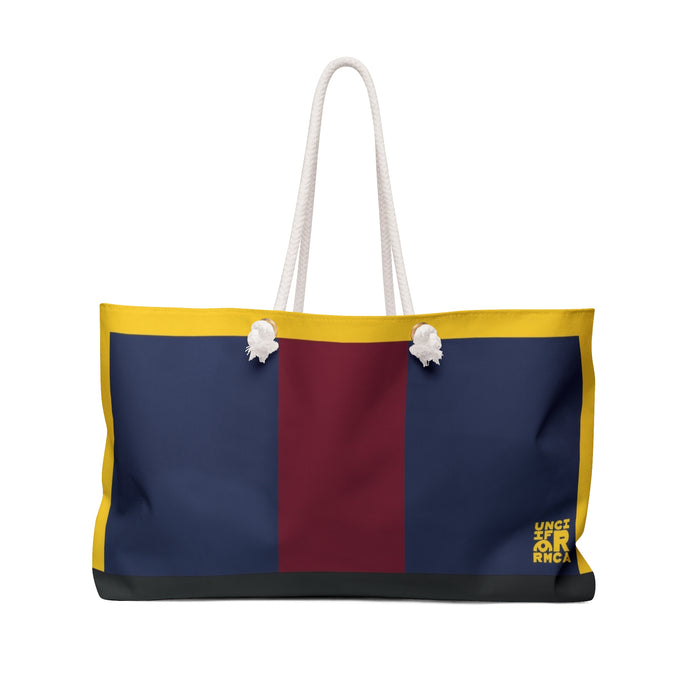 THE MAX BAG | Navy/Burgundy Weekender Bag - Stylish Travel Tote, Gym Bag, Beach Bag, Personalized Gift, Spacious Weekend Accessories