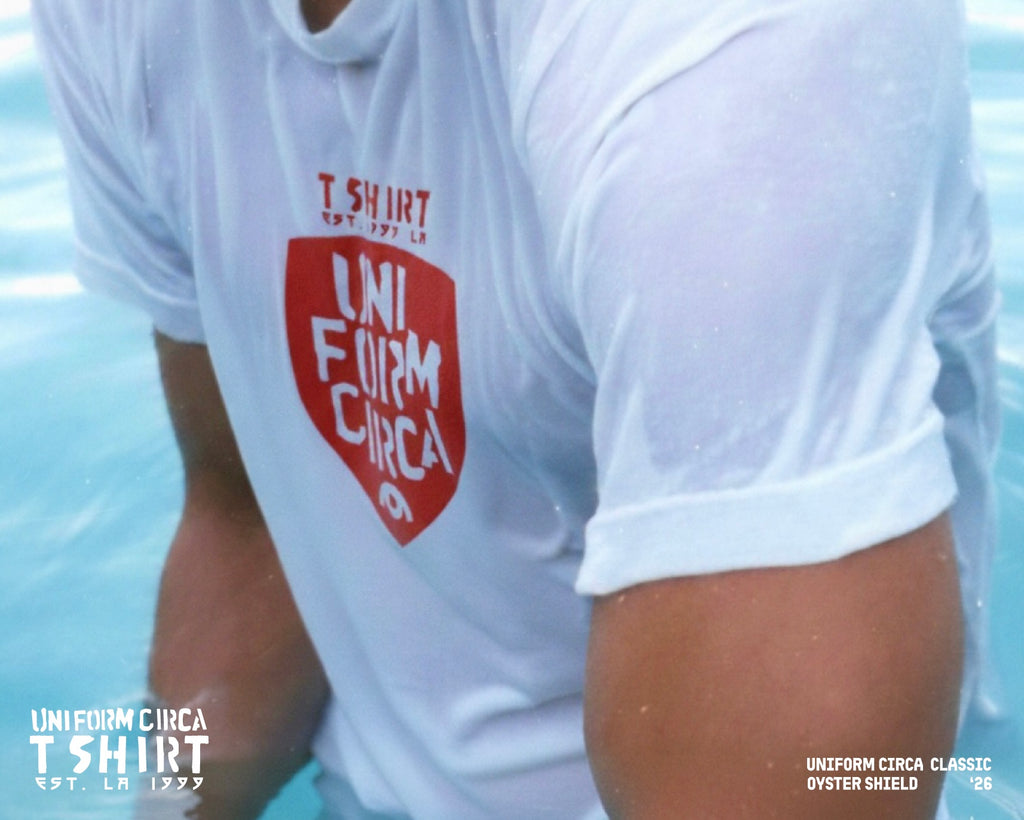 TORSE SHIELD - Crewneck T-Shirt | 100% Cotton | Designed & Printed in California _ UNIFORM CIRCA CLASS _ UC Red