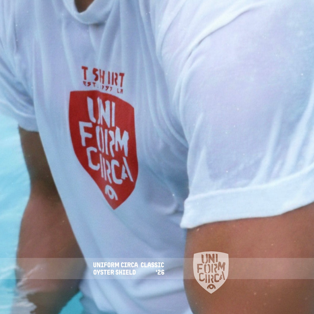 TORSE SHIELD - Crewneck T-Shirt | 100% Cotton | Designed & Printed in California _ UNIFORM CIRCA CLASS _ UC Red