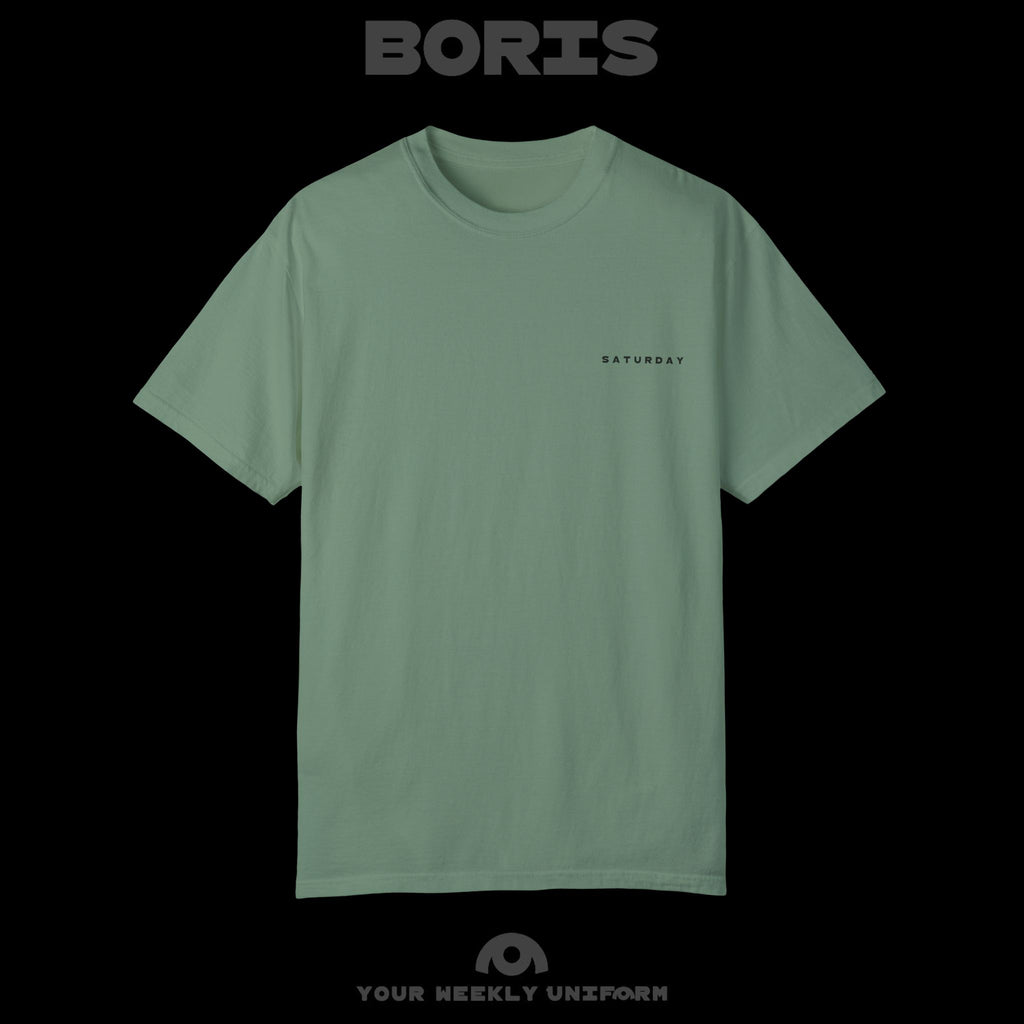 BORIS SATURDAY | CREWNECK T-SHIRT | PRINTED BLACK