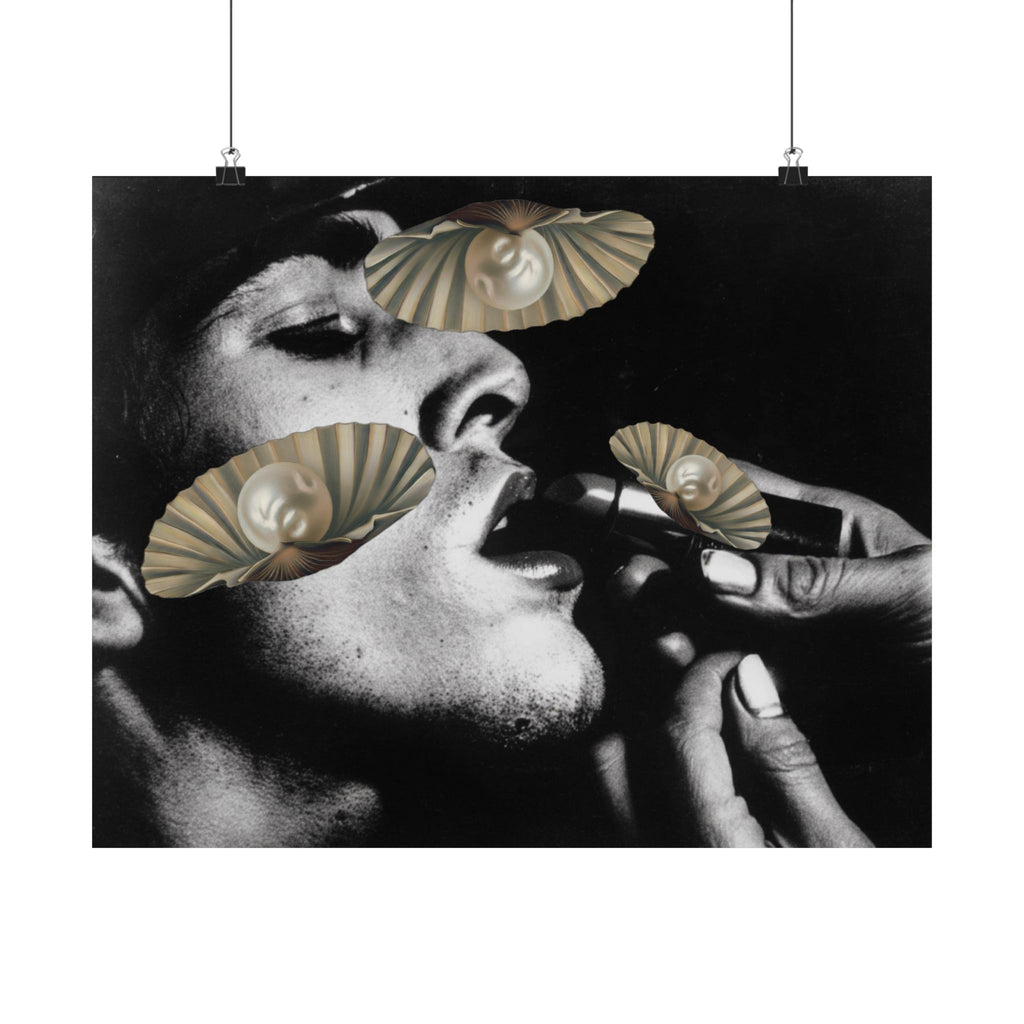 Diet Noir, Pearls. No. 5 | Printed Matte Poster. 2026. Matte Poster | Black & White Portrait Art