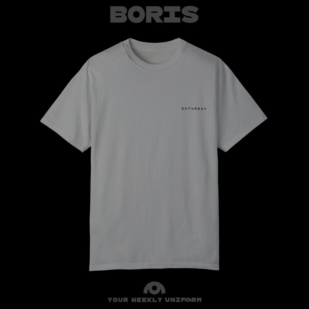 BORIS SATURDAY | CREWNECK T-SHIRT | PRINTED BLACK