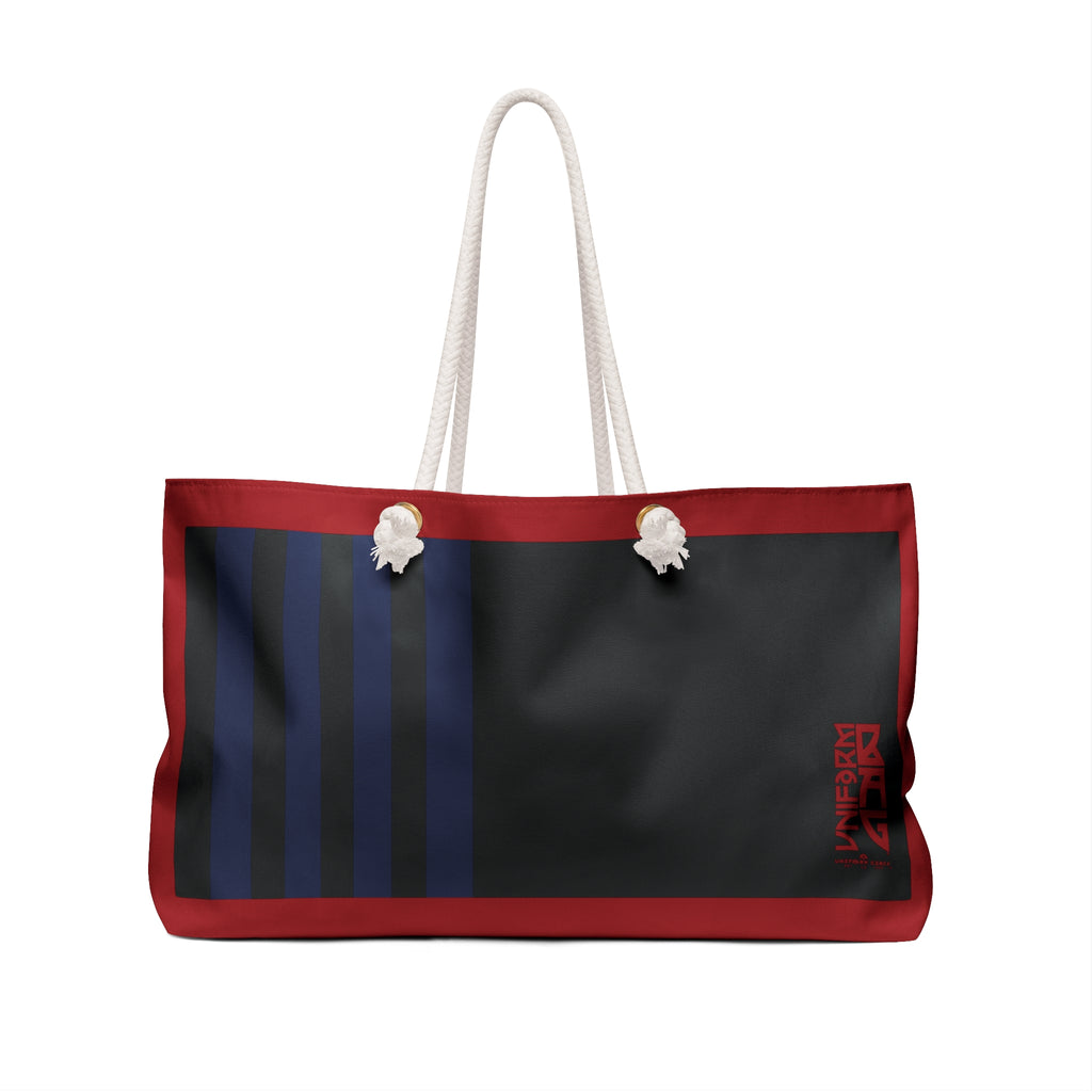 EDGE RACER MAX BAG | BLACK/NAVY/RED | Stylish Travel Tote, Gym Bag, Beach Bag, Personalized Gift, Spacious Weekend Accessories
