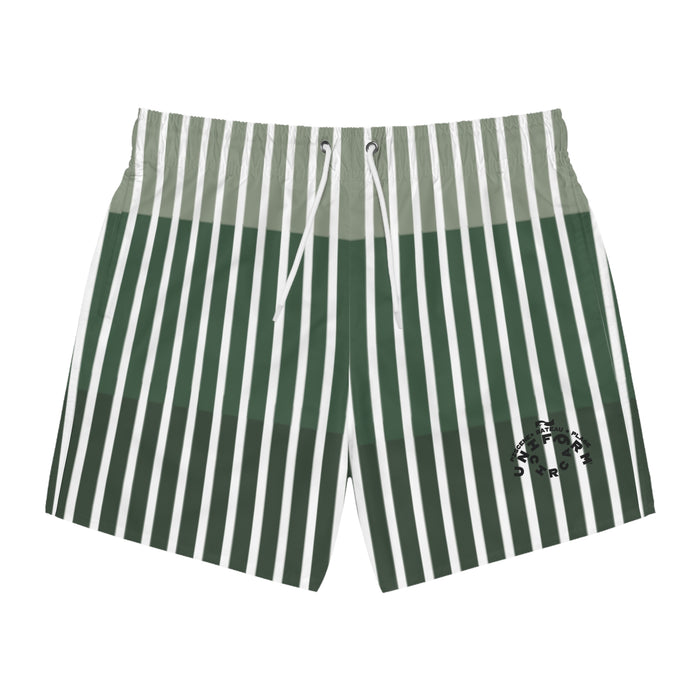 FADER | SWIM TRUNKS | Striped Greens/White | Printed