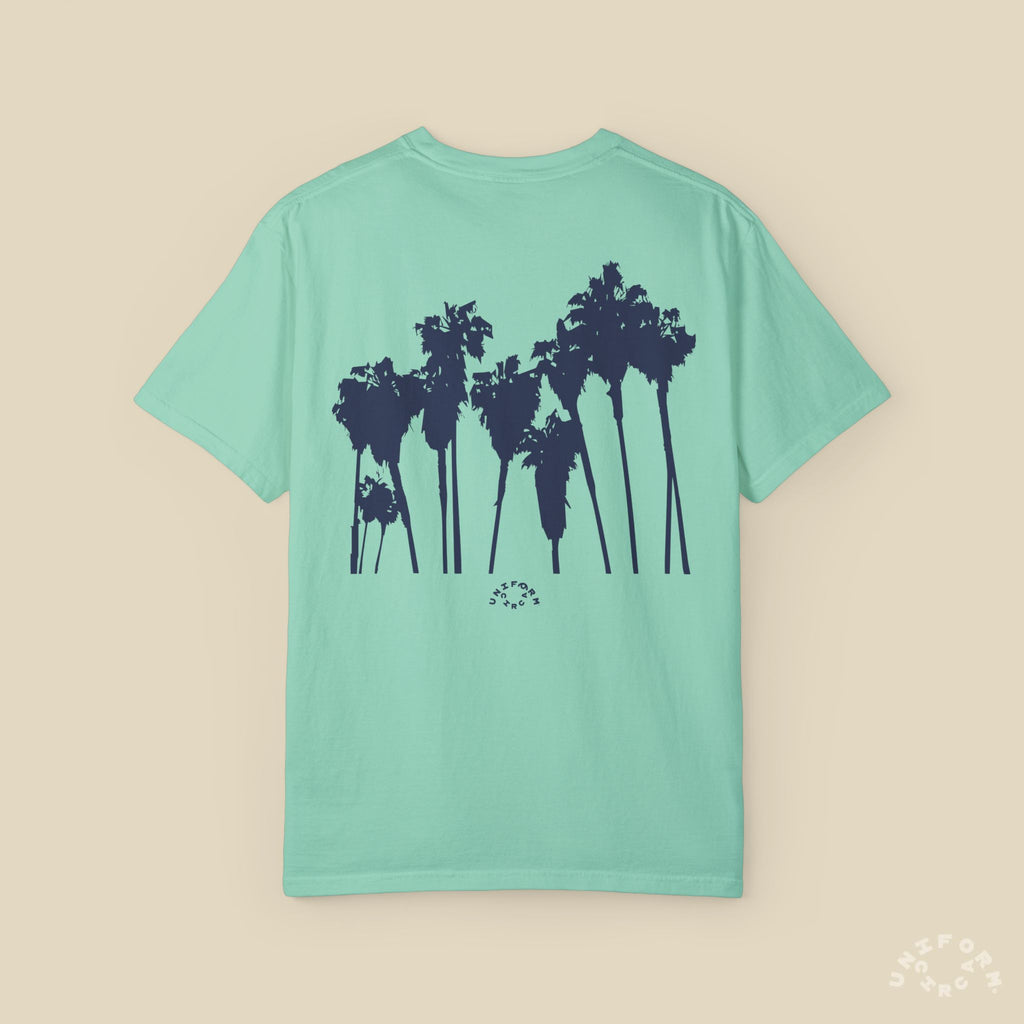 PALMS NAVY CREWNECK T-SHIRT | Printed