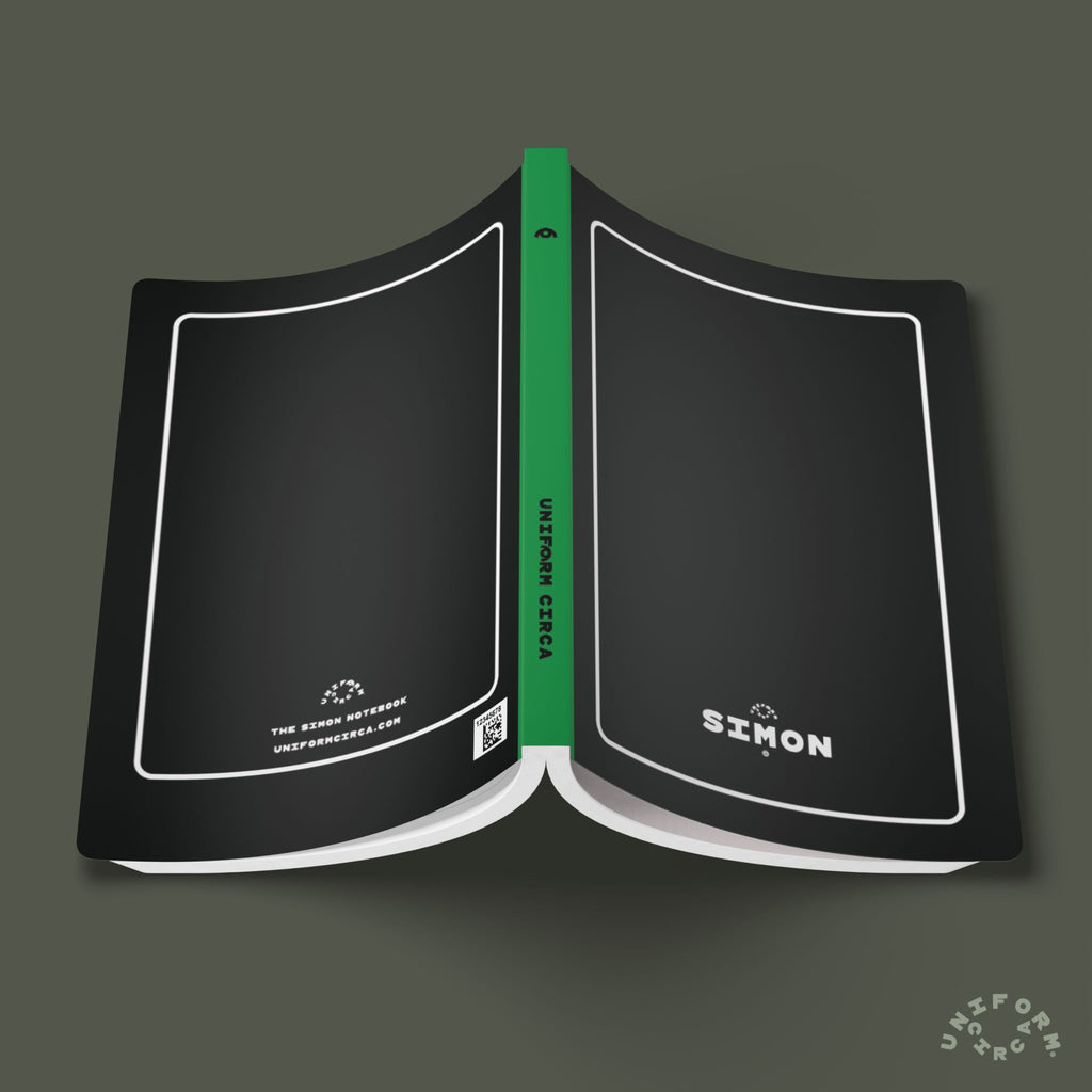 SIMON (SOFT COVER) NOTE & SKETCH JOURNAL | Black/White/Putting Green