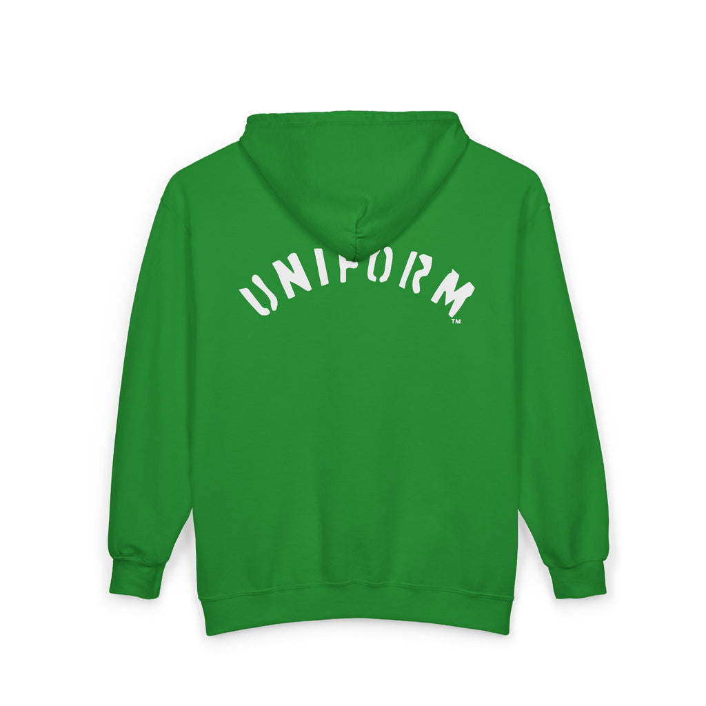 UNIFORM CIRCA ZIP HOODED SWEATSHIRT | 99 BOX WHITE