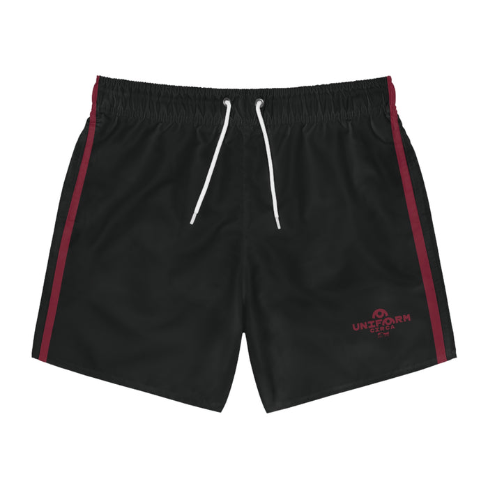 BEACH GOTH SWIM TRUNKS | Black/Oxblood