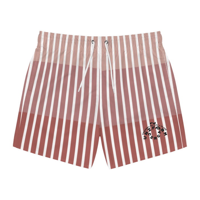 FADER SWIM TRUNKS | Striped Blush/White | Printed
