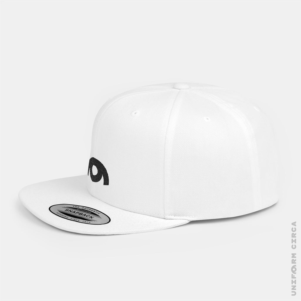 OYSTER LOGO HAT | Black Embroidery | Flat Bill Snap Back