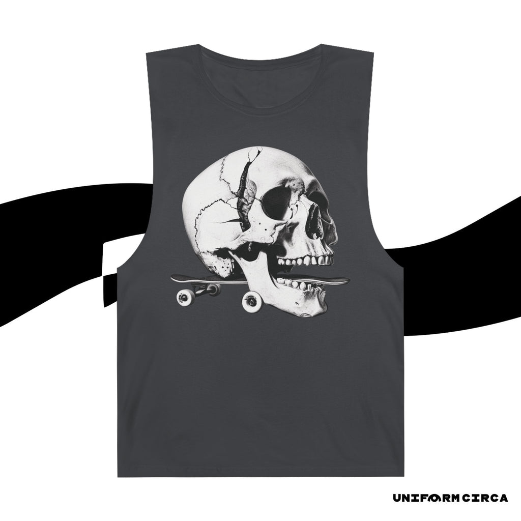 SKULL & BOARDS CREWNECK TANK | Printed