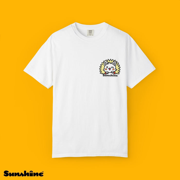 SUNSHINE WORKSHOP "MEOWIE-WOWIE" Crewneck T-shirt | Garment Dyed Soft Cotton and Vintage Vibe, Cheerful