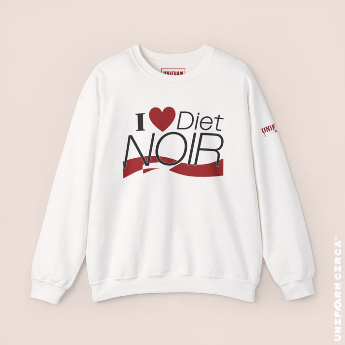 I ❤️ Diet NOIR Crewneck Sweatshirt | 100% Cotton | Designed & Printed in California