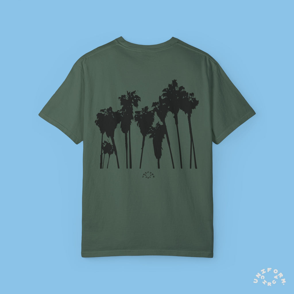 PALMS BLACK CREWNECK T-SHIRT | Printed