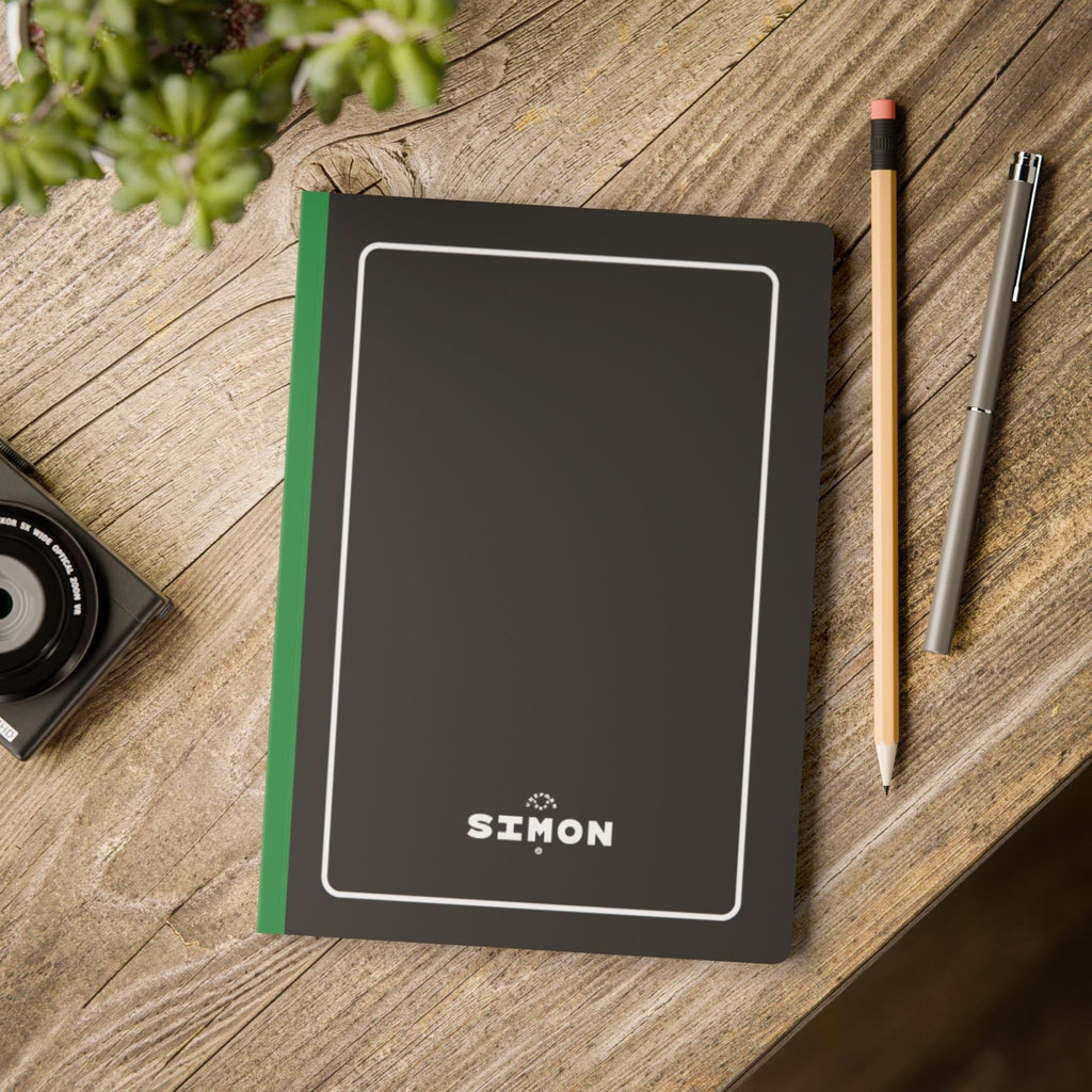 SIMON (SOFT COVER) NOTE & SKETCH JOURNAL | Black/White/Putting Green