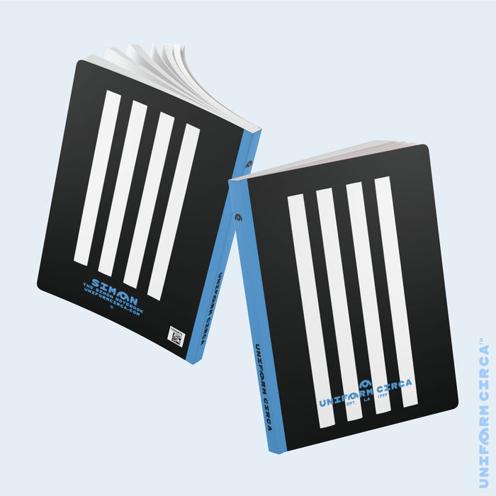 SIMON NOTE & SKETCH JOURNAL | BLACK/WHITE/BLUE (SOFT COVER)