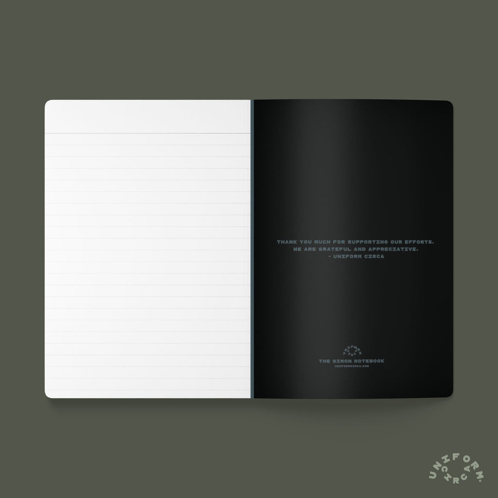 SIMON (SOFT COVER) NOTE & SKETCH JOURNAL | Black/White/Putting Green