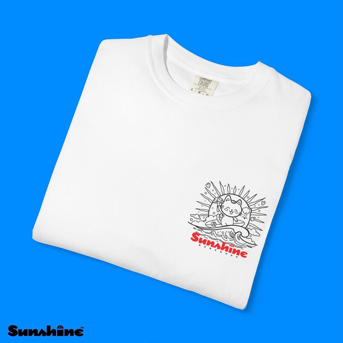 SUNSHINE WORKSHOP "BRO-ZONE" Crewneck T-shirt | Garment-Dyed with Soft Cotton and Vintage Vibe, Cheerful