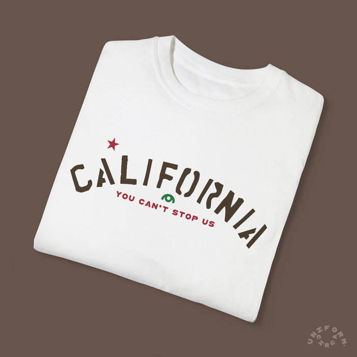 CALIFORNIA CAN'T STOP T-SHIRT | Flag Color Print
