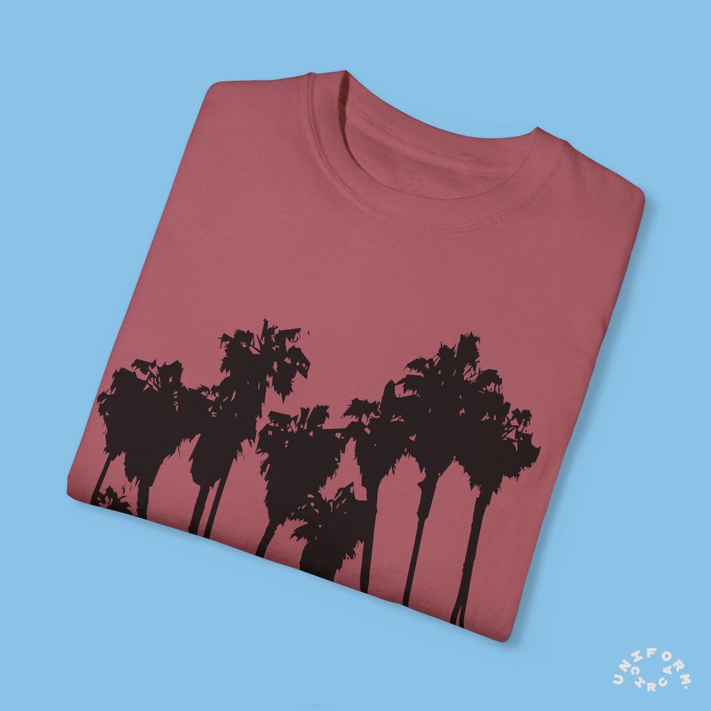 PALMS BLACK CREWNECK T-SHIRT | Printed
