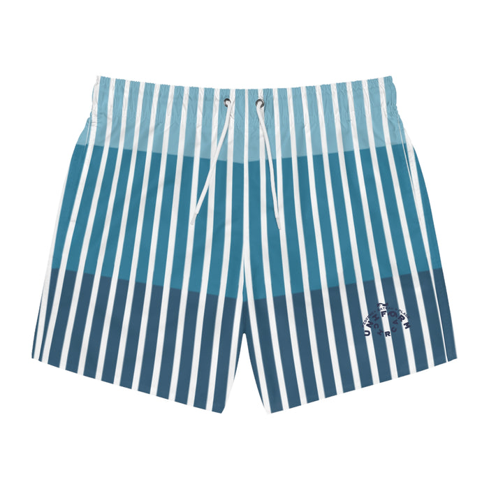 FADER SWIM TRUNKS | Striped Blues/White | Printed