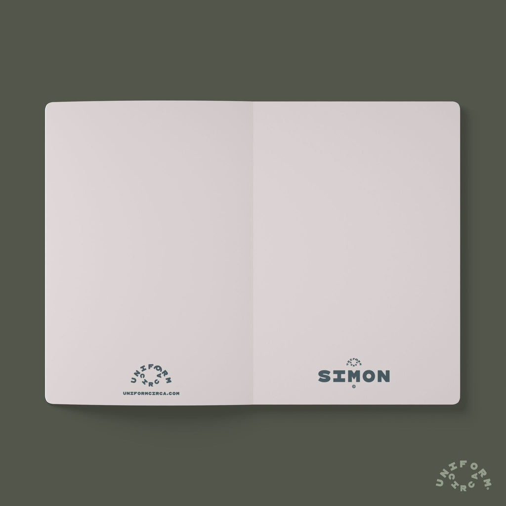 SIMON (SOFT COVER) NOTE & SKETCH JOURNAL | Black/White/Putting Green
